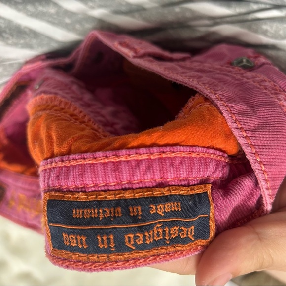 Rock Revival Red Casual Pants Relaxed Fit Cotton Capris A3 - Picture 8 of 10